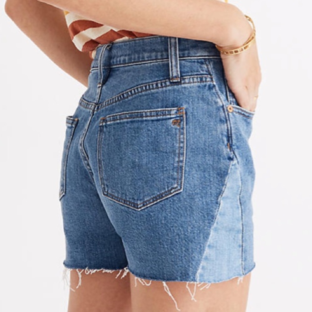 Madewell High-Rise Denim Shorts Pieced Edition